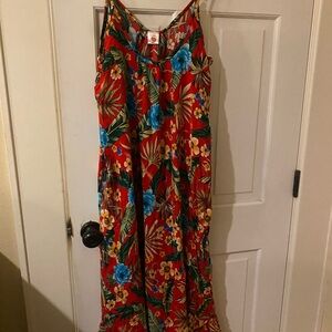 Tropical Floral Maxi Dress